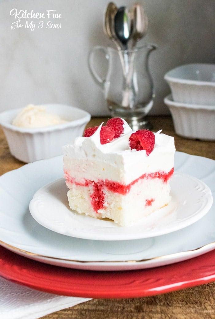 Raspberry Cheesecake Poke Cake