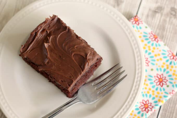 Frosted Sour Cream Chocolate Cake