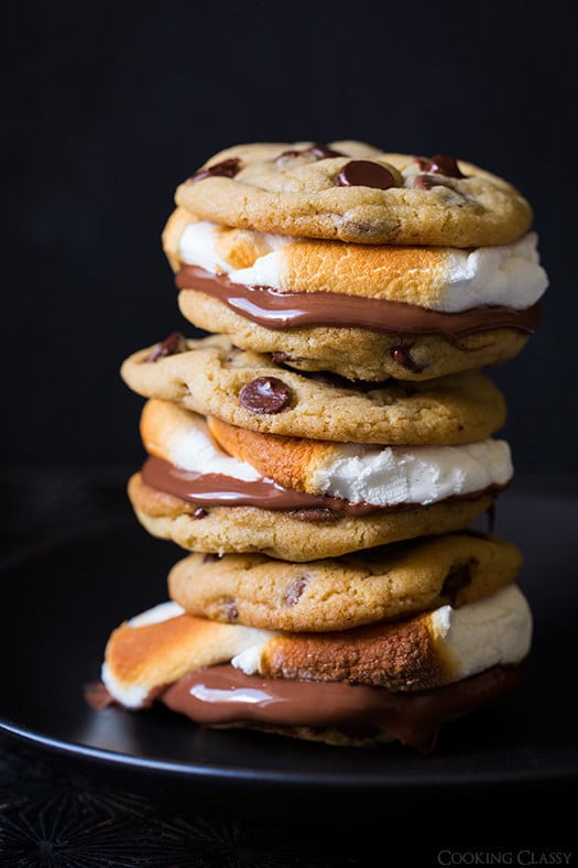 Chocolate Chip Cookie S'mores - Best S'mores Recipes