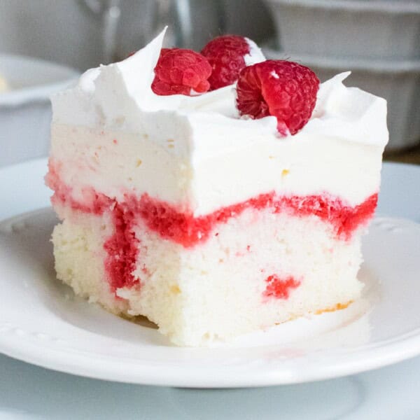 Raspberry Poke Cake feature