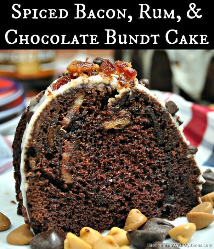 Spiced Rum Bacon and Chocolate Bundt Cake 