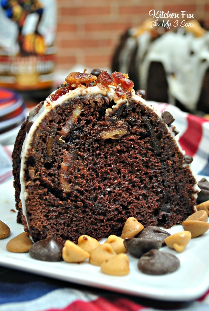 Spiced Rum Bacon and Chocolate Bundt Cake 