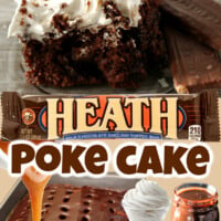 Heath Bar Poke Cake pin