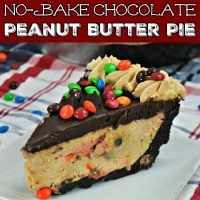 M&M Peanut Butter No Bake Pie
