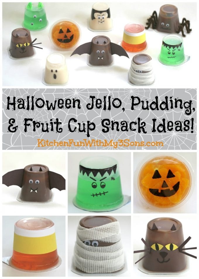 Halloween Jello and Pudding Cups 