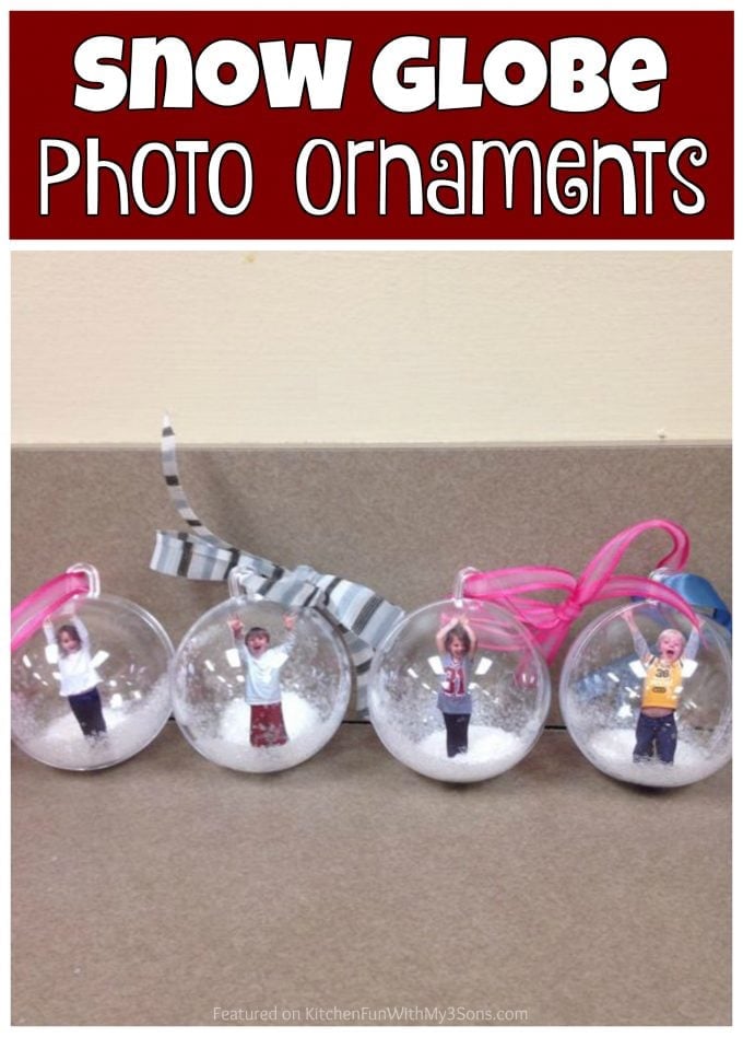 Christmas Snow Globe Photo Ornaments