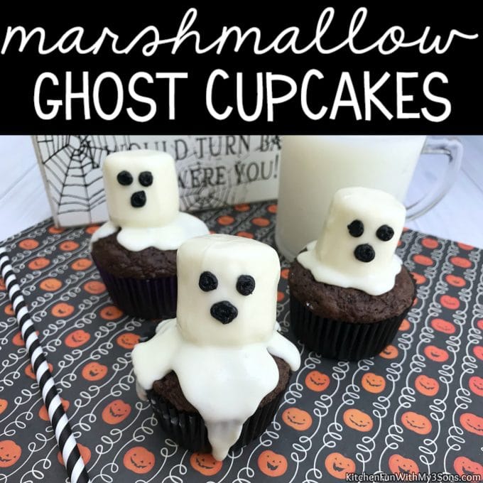 Marshmallow Ghost Cupcakes
