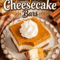 pumpkin cheesecake bars pin