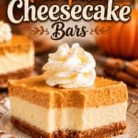 pumpkin cheesecake bars pin
