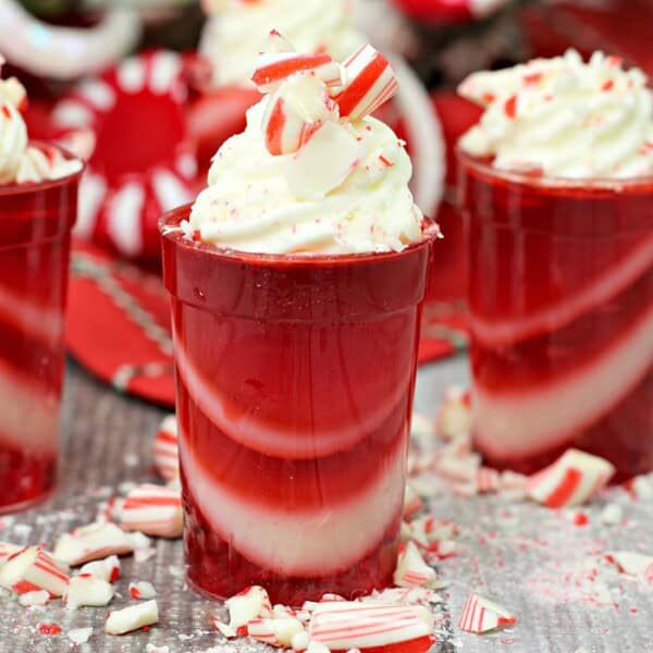 Candy Cane Jello Shots