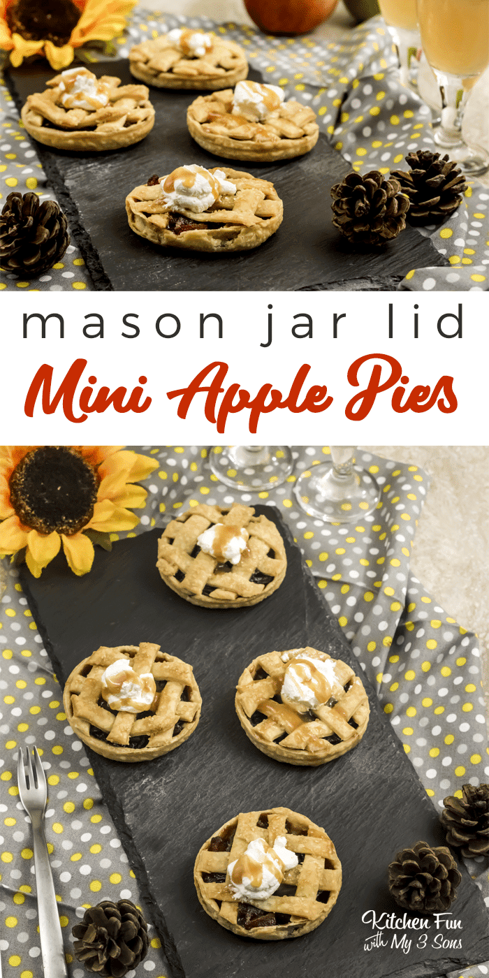 Mason Jar Lid Mini Apple Pies