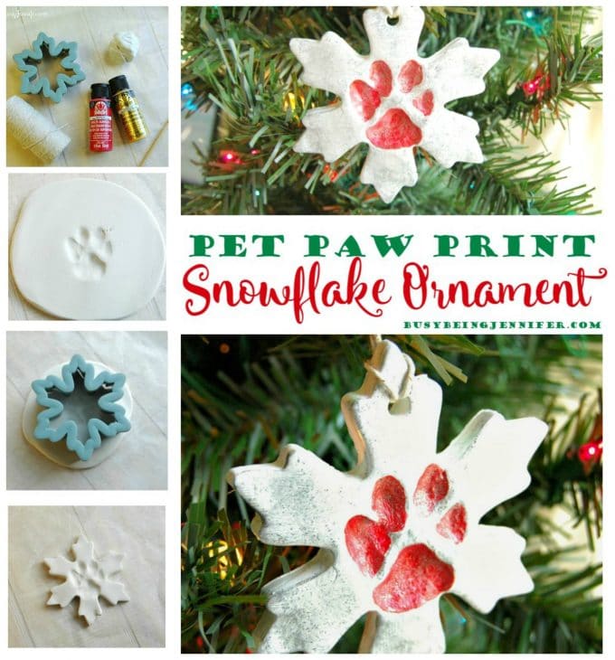 Pet Paw Print Snowflake Ornaments - Over 30 of the BEST Christmas Salt Dough Ornaments
