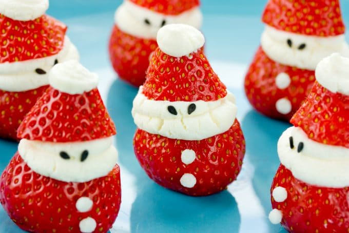 Strawberry Cheesecake Santas for Christmas!