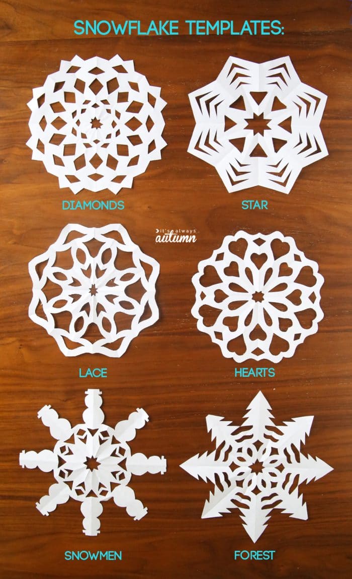 Make Paper Snowflakes (12 Best Free Templates!) - A Piece Of Rainbow