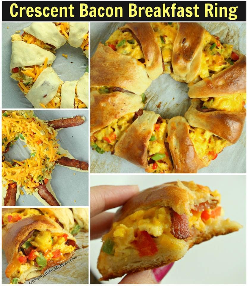 Crescent Bacon and Egg Breakfast Ring