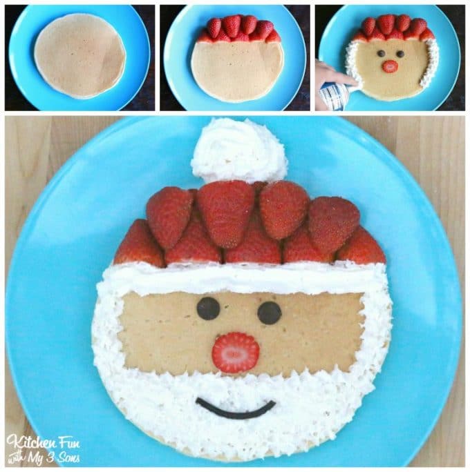 Santa Pancakes - Over 30 of the BEST Christmas Breakfast ideas!