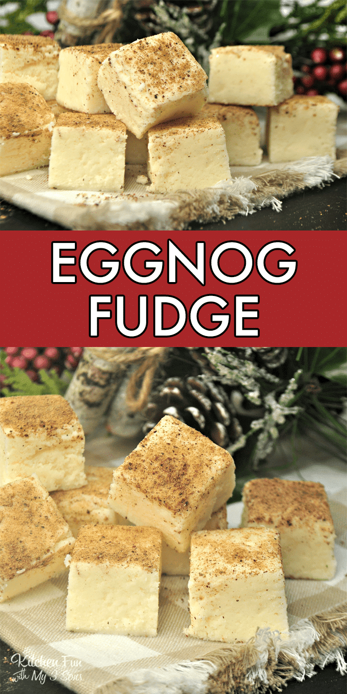 Eggnog Fudge | Yummy Chrismas fudge recipe with Eggnog