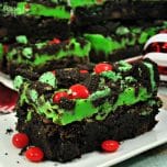 Grinch Brownies | Yummy Christmas recipe for our favorite holiday movie The Grinch