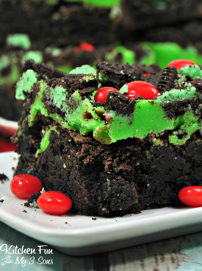 Grinch Brownies | Yummy Christmas recipe for our favorite holiday movie The Grinch
