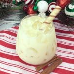 White Russian Eggnog | Holiday cocktail recipe for adults only.