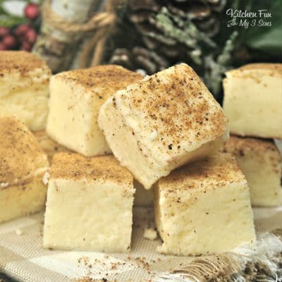 Eggnog Fudge | Yummy Chrismas fudge recipe with Eggnog