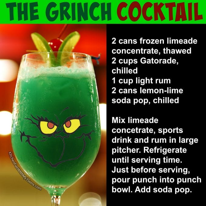 The Grinch Cocktail for Christmas