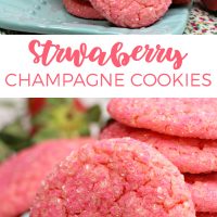 Strawberry Champagne Cookies | Yummy Valentine's Day cookie recipe with strawberry flavor and champagne extract.