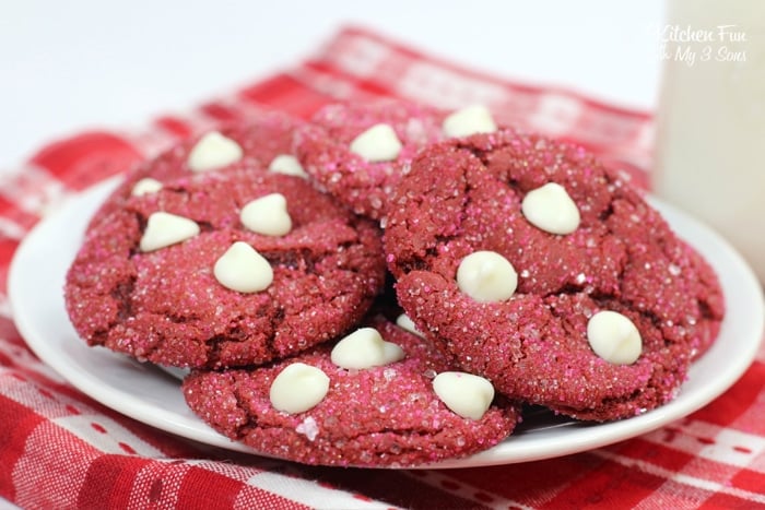 Red Velvet White Chocolate Chip Cookies