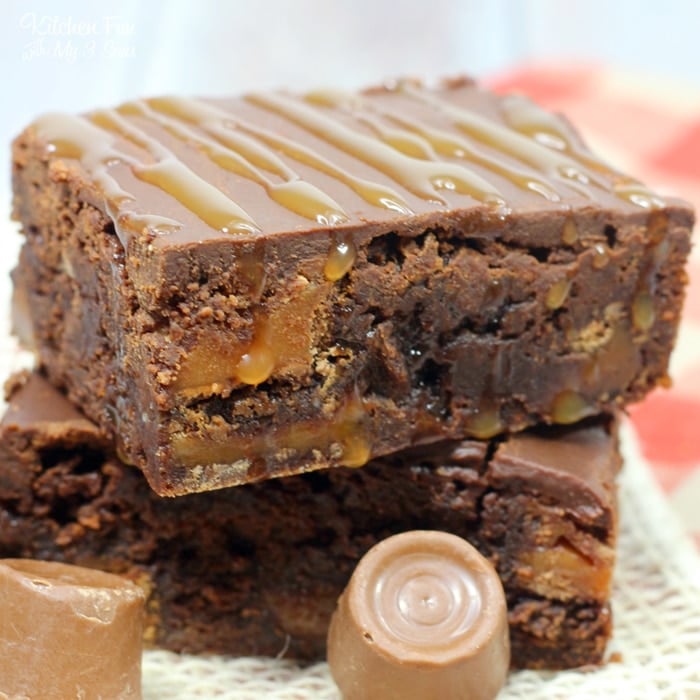 These Rolo Brownies are the things dreams are made of! Filled with rich caramel sauce and actual Rolo candy, you are going to fall in love with these.