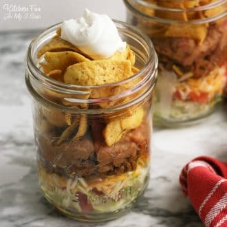 Once you make these walking tacos in a jar, you'll quickly add them to your list of go-to recipes for tons of events.