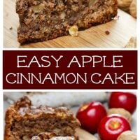 Cinnamon Apple Cake Recipe Pin
