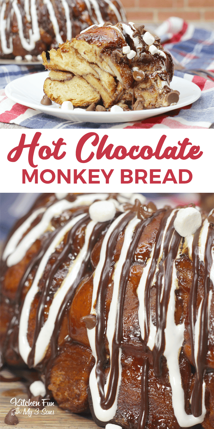 Hot Chocolate Monkey Bread will take your old recipe and mix it with a cup of hot cocoa. That combination is absolutely delicious!