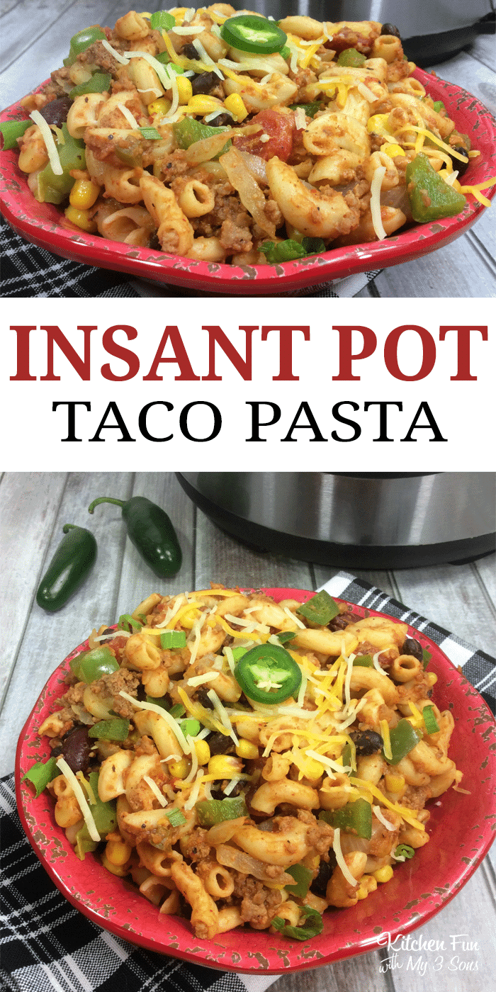 Taco Pasta in the Instant Pot is one my family's new favorite dinner meals. With simple ingredients and quick cook time you can get dinner on the table so fast.