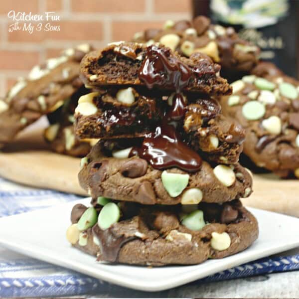 Baileys Fudge Mint Cookies are so delicious. Baileys is perfect in this cookie. The smooth richness of the Irish whiskey paired with the sweetness of the cocoa and sugar cane and the velvety taste of the Irish cream make it a mouthwatering companion to the Andes mint.