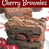 Black Forest Brownies with Cherries
