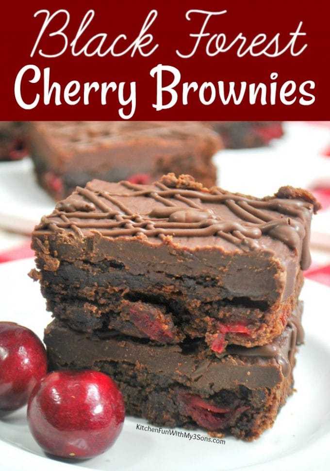 Black Forest Brownies with Cherries