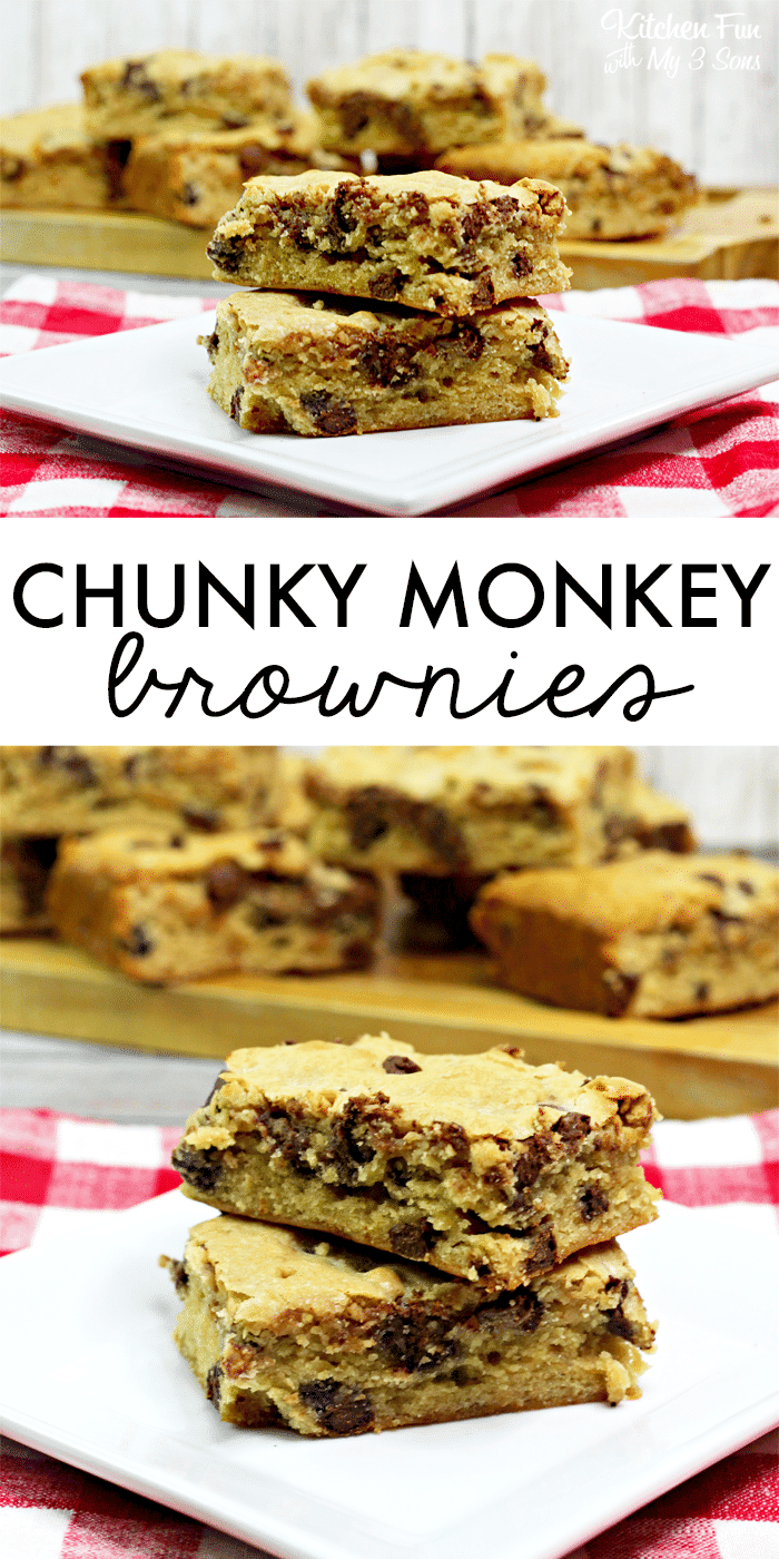 Chunky Monkey Brownies | Kitchen Fun With My 3 Sons