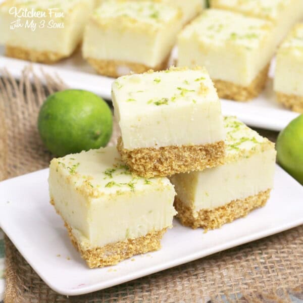 Key Lime Pie Fudge is like having tiny bites of pie right at your finger tips. With a graham cracker crust and chocolate key lime pie on top you won't be able to stop eating it.