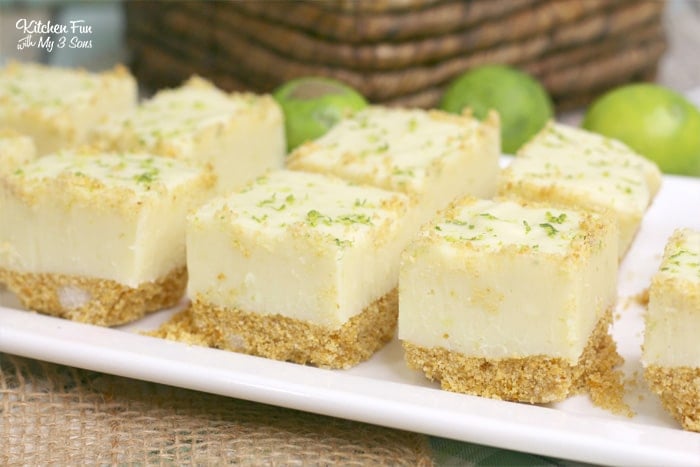 Key Lime Pie Fudge is like having tiny bites of pie right at your finger tips. With a graham cracker crust and chocolate key lime pie on top you won't be able to stop eating it.