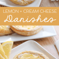 Lemon Cream Cheese Danish on a plate.