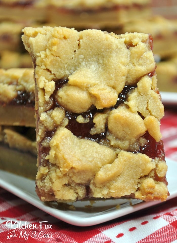 The Peanut Butter and Jelly Bars recipe below is so yummy.