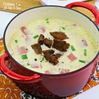 Reuben Soup with corn beef and sauerkraut together with chicken broth and swiss cheese makes a recipe that will put you in mind of the uber-famous sandwich.