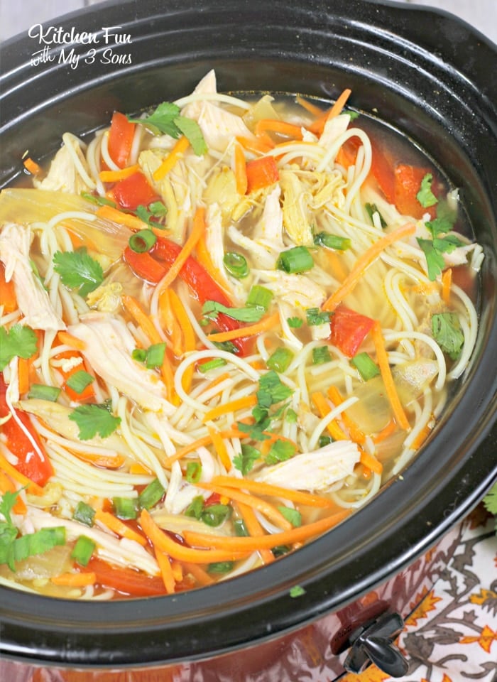 Asian Chicken Noodle Soup - Kitchen Fun With My 3 Sons