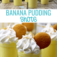 Banana Pudding Shots are a delicious adults-only treat for your next party. If you love banana pudding you are going to love this recipe with a bit of coconut rum added in!