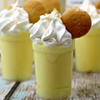 Banana Pudding Shots are a delicious adults-only treat for your next party. If you love banana pudding you are going to love this recipe with a bit of coconut rum added in!