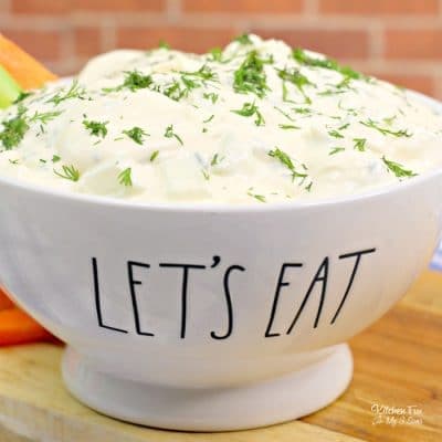 Cucumber Dill Dip is a simple, zesty dip that's perfect for spring gatherings. It's the foolproof choice when you need something for a BBQ in a hurry.