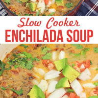 Enchilada soup made with avocado and tomatoes.