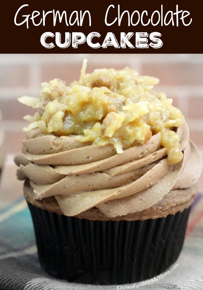 German Chocolate Cupcakes - Kitchen Fun With My 3 Sons