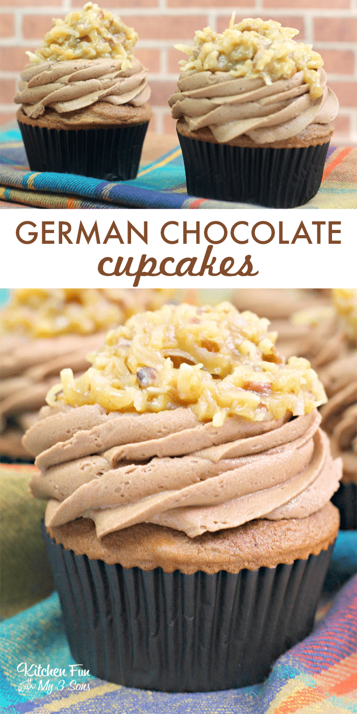 German Chocolate Cupcakes