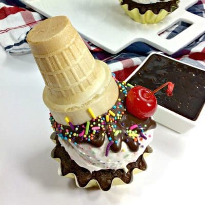 These ice cream cone cupcakes are definitely going to be making a debut at our next family birthday party. Aren't they so adorable? They totally look just like upside down, melting ice cream cones!